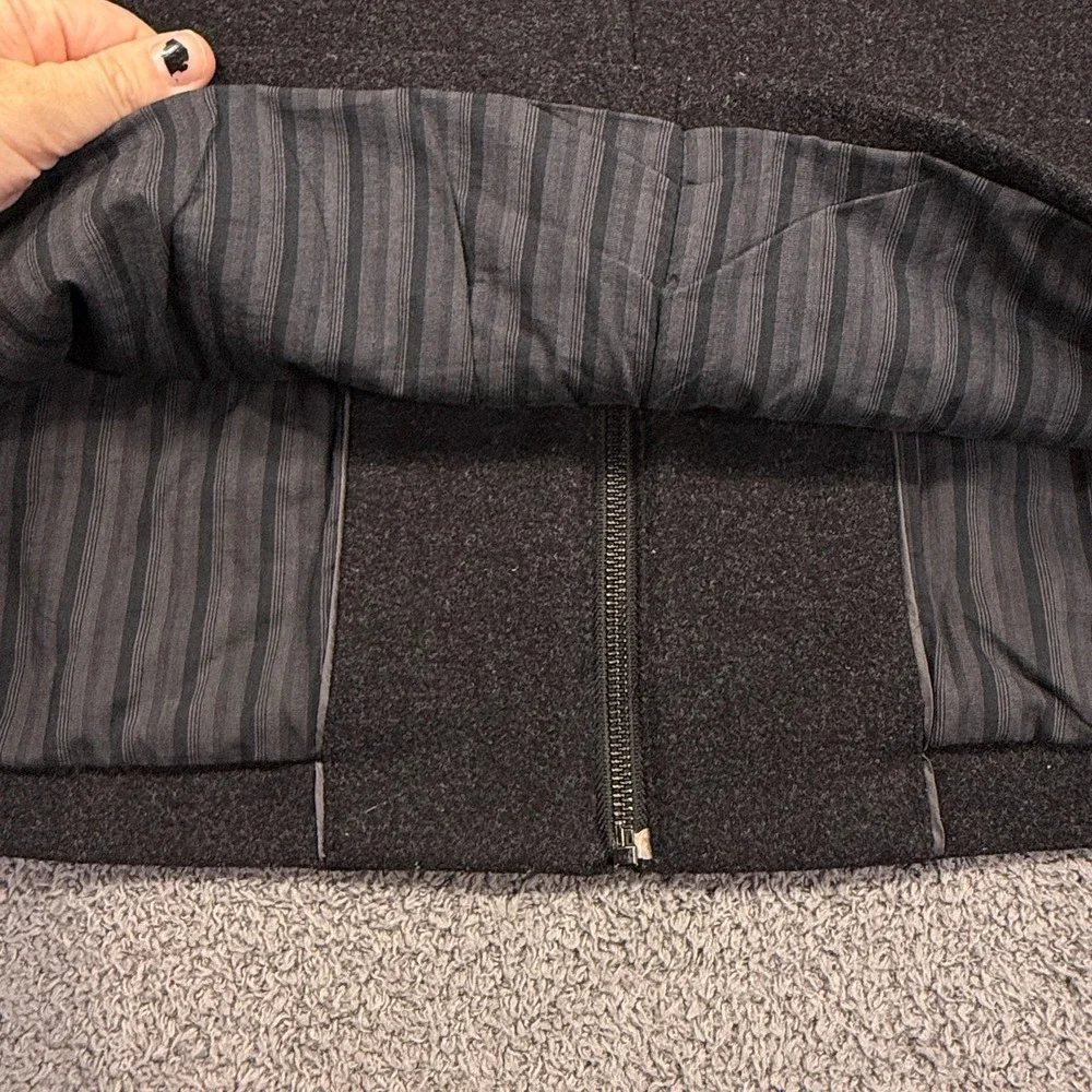 Banana Republic‎ Jacket Mens Extra Large Charcoal Wool Cashmere Blend Zip Lined